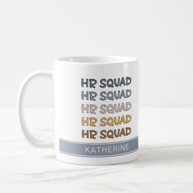 Taza De Café Personalizado de Recursos Humanos Squad: regalos d (Izquierda)