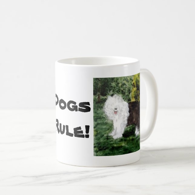Taza De Café Personalizado de reglas de perro perro perro perro (Anverso derecho)
