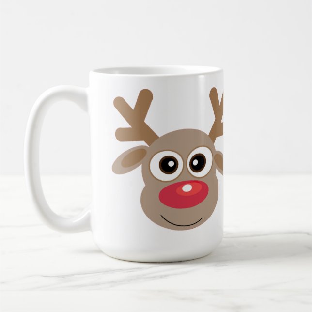 Taza De Café Personalizado de renos Navidades aburridos blanco  (Izquierda)