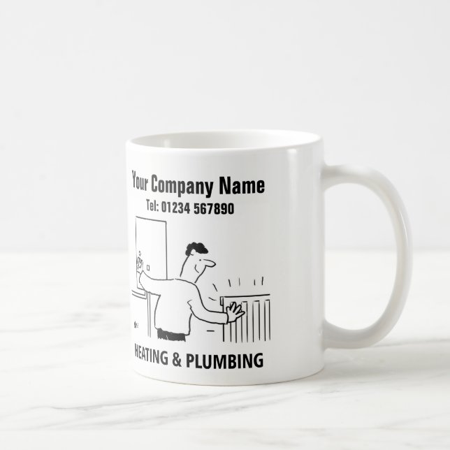 Taza De Café Personalizado de servicios de calefacción y fontan (Derecha)