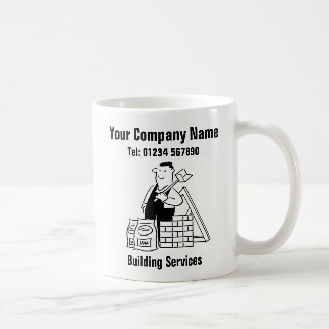 Taza De Café Personalizado de servicios de construcción Mug (Derecha)