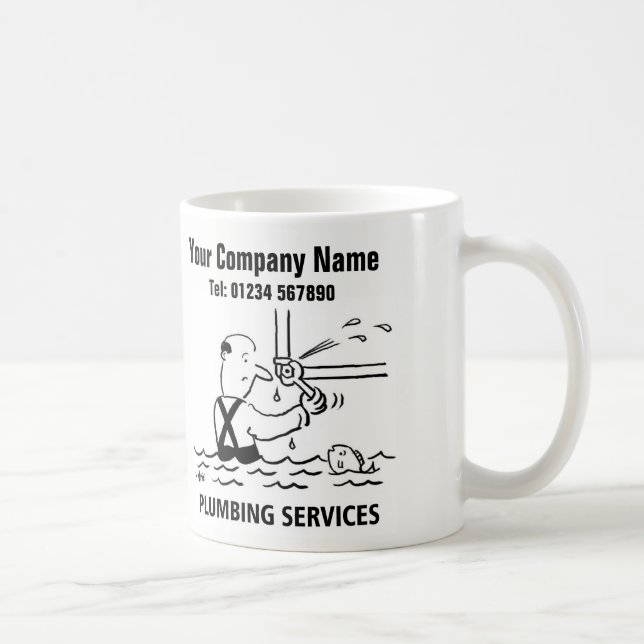 Taza De Café Personalizado de servicios de fontanería Mug (Derecha)