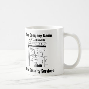 Taza De Café Personalizado de servicios de seguridad en el hoga