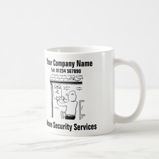 Taza De Café Personalizado de servicios de seguridad en el hoga (Derecha)