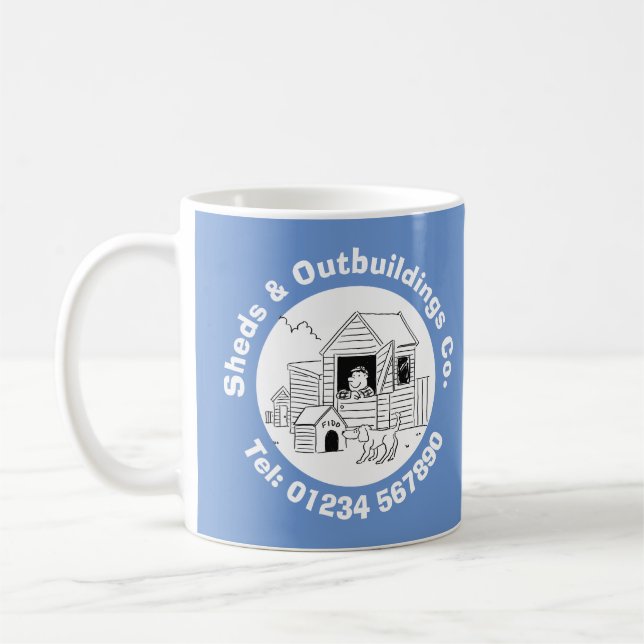 Taza De Café Personalizado de Sheds & Outbuilding con número de (Izquierda)
