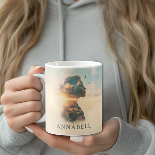 Taza De Café Personalizado de silueta romántica