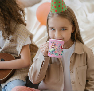 Taza De Café Personalizado de Sirenas Foto Mug Niños Favor de C