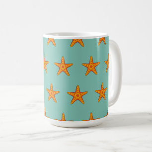 Taza De Café Personalizado de Starfish Naranja Cute