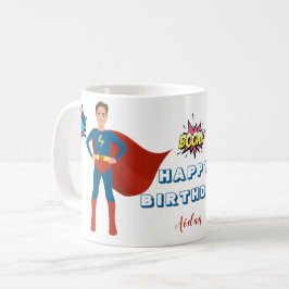 Taza De Café Personalizado de superhéroes foto cumpleaños
