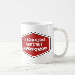 Taza De Café Personalizado de superpotencia genealógica Coffee