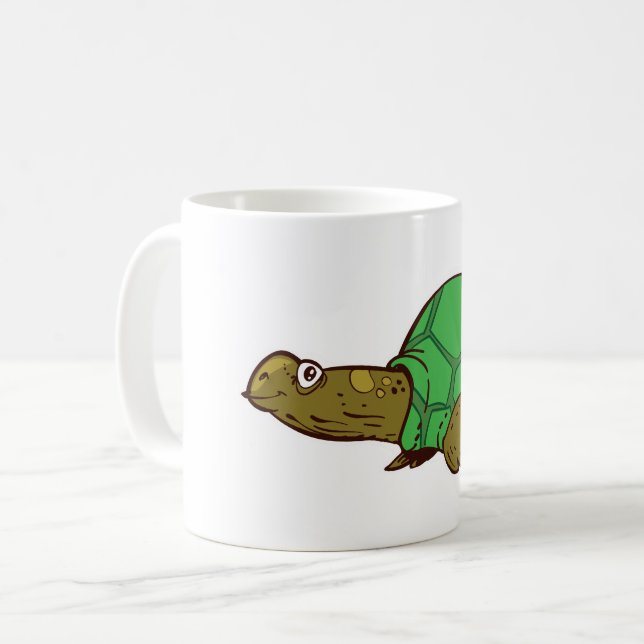 Taza De Café personalizado de tortuga divertida (Anverso izquierdo)