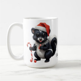 Taza De Café Personalizado de zorrillo de Navidades de corte