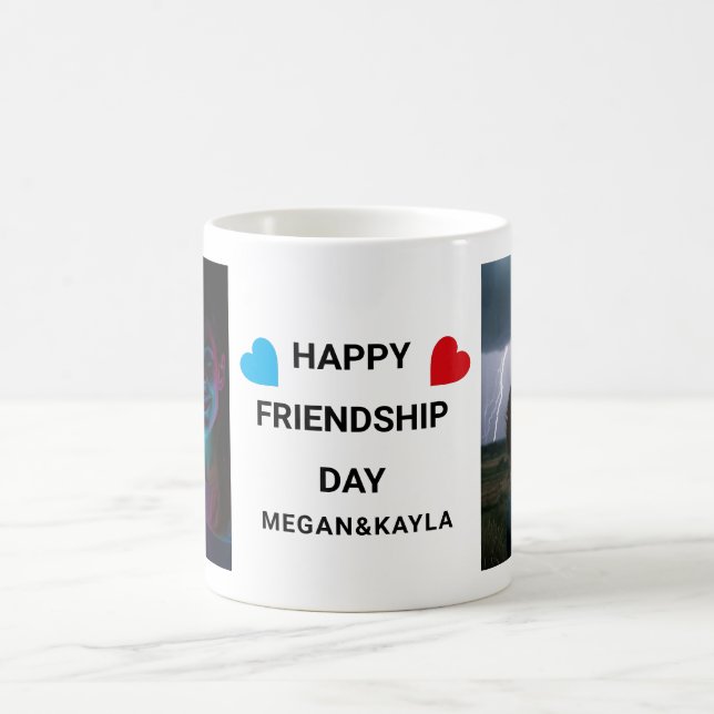Taza De Café Personalizado del Día de la Amistad Feliz (Centro)