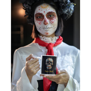 Taza De Café personalizado del Día de la Calavera Muerta