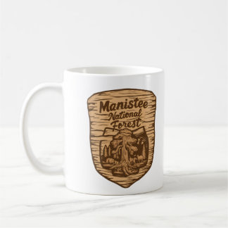Taza De Café Personalizado del Emblema de Madera Forestal Nacio
