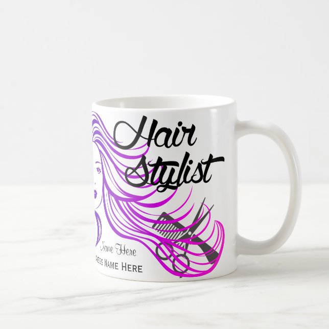Taza De Café Personalizado del Hairstylist (Derecha)