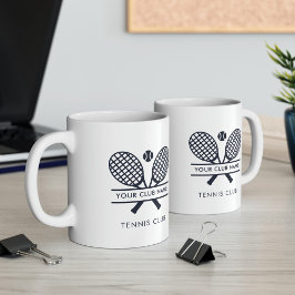 Taza De Café Personalizado del logotipo azul de la Marina del e