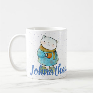 Taza De Café Personalizado del oso polar con amor al café