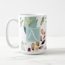 Personalizado del patrón floral de Feathery Mug