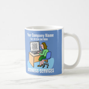 Taza De Café Personalizado del trabajador de Servicios de negoc