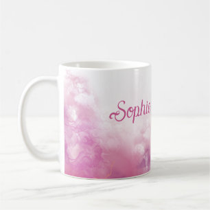 Taza De Café Personalizado Diseño de mármol rosa