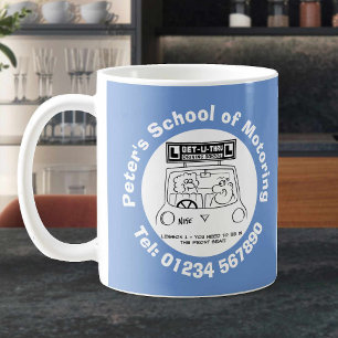 Taza De Café Personalizado divertida de la escuela de conducció