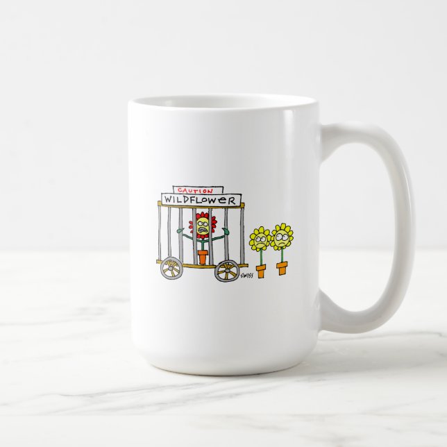 Taza De Café Personalizado divertida de Wildflowers Wild Crazy  (Derecha)
