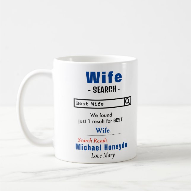 Taza De Café Personalizado divertida mejor esposa Mug (Izquierda)