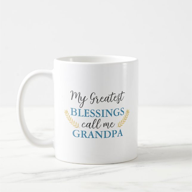 Taza De Café Personalizado Divertido Abuelo Cita Texto (Izquierda)