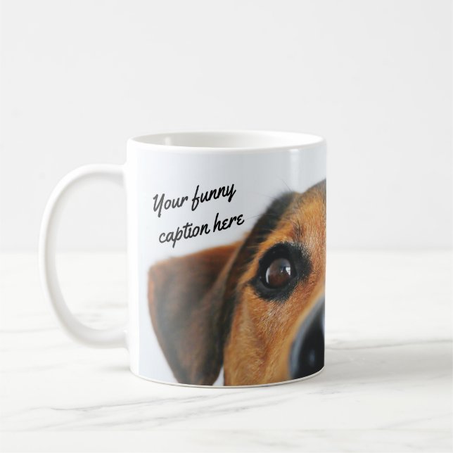 Taza De Café Personalizado Divertido diciendo foto de perro (Izquierda)