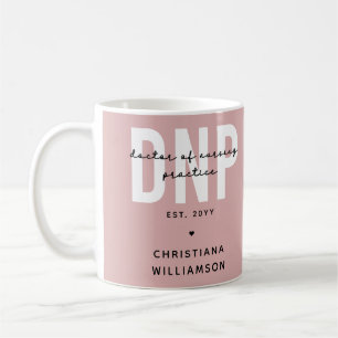Taza De Café Personalizado DNP Médica de la práctica de Enferme