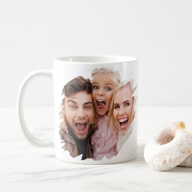 Taza De Café Personalizado Dos Foto (Con donut)