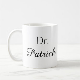 Taza De Café Personalizado "Dr. [Nombre]" Café profesional Mug