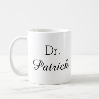 Taza De Café Personalizado "Dr. [Nombre]" Café profesional Mug