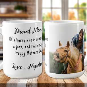 Taza De Café Personalizado ecuestre Foto Caballo Lover