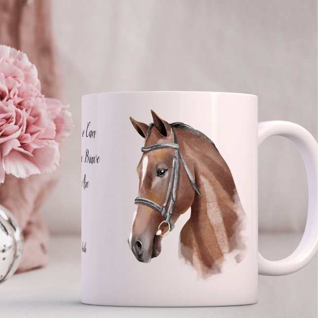 Taza De Café Personalizado ecuestre Inspirador de motivación (Horse themed gifts personalized name mug horse gifts for girls)