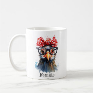 Taza De Café personalizado editable de pollo femenino de colore