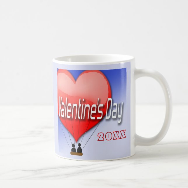Taza De Café Personalizado El día de San Valentín Ahuir Con Un  (Derecha)