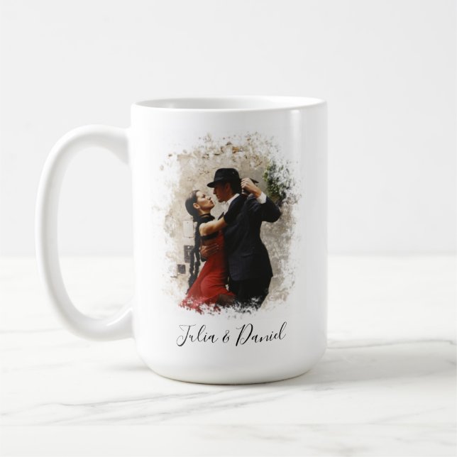 Taza De Café Personalizado El día de San Valentín de fotografía (Izquierda)