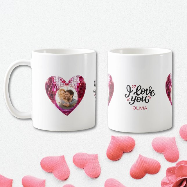 Taza De Café Personalizado El día de San Valentín de fotografía (Custom Heart Photo Valentine's Day Mug)