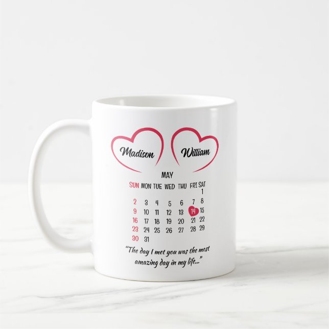 Taza De Café Personalizado El día de San Valentín Mug, regalos  (Izquierda)