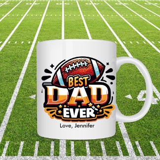 Taza De Café Personalizado el Día del Mejor Padre de Fútbol