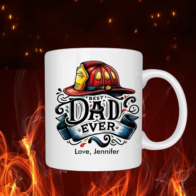 Taza De Café Personalizado el Día del Padre de los bomberos (Subido por el creador)
