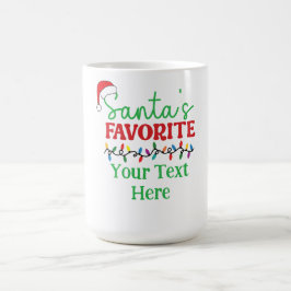 Taza De Café Personalizado “El favorito de Santa”