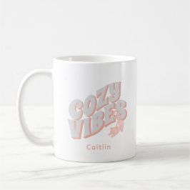 Taza De Café Personalizado el gato pastel 'Cosy Vibes'