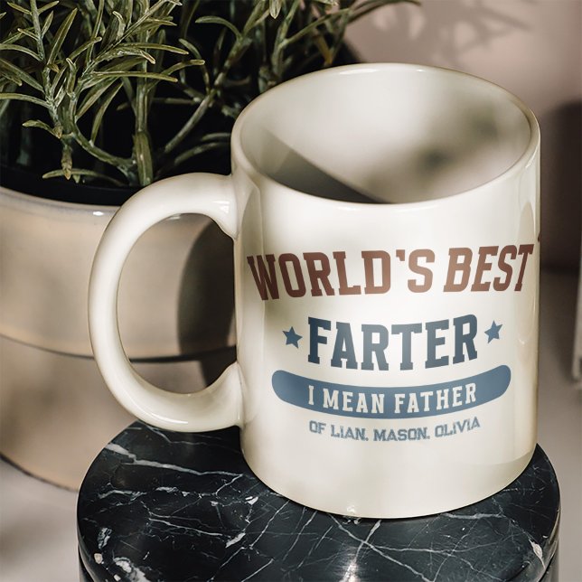 Taza De Café Personalizado el mejor padre del mundo (This coffee mug design is the perfect blend of dad humor and heartfelt sentiment.)