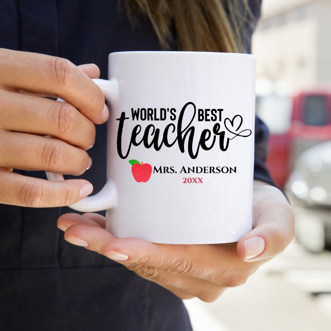 Taza De Café Personalizado el mejor Purpurina de profesores de  (Subido por el creador)