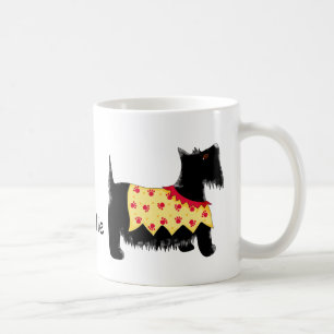 Taza De Café Personalizado el nombre amarillo del perro de colo