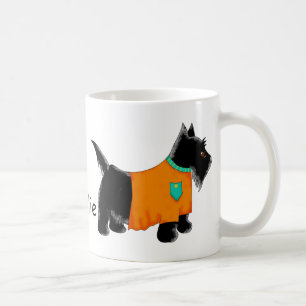 Taza De Café Personalizado el nombre del Naranja de perro de Bl