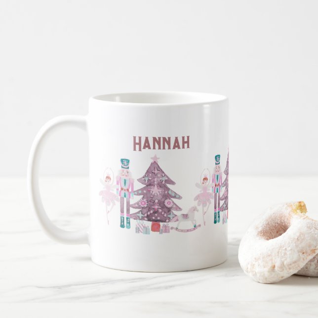 Taza De Café Personalizado el petócrata rosa (Con donut)